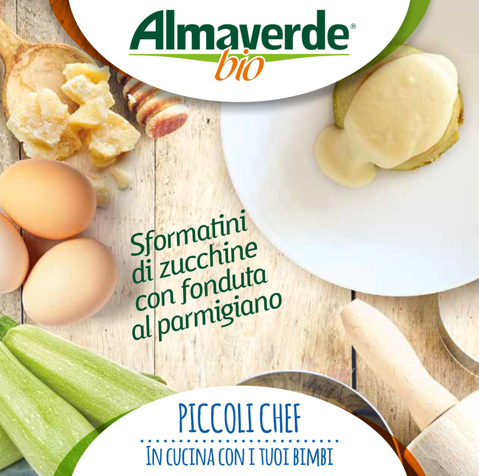 Sformatini di zucchine con fonduta al parmigiano Almaverde Bio